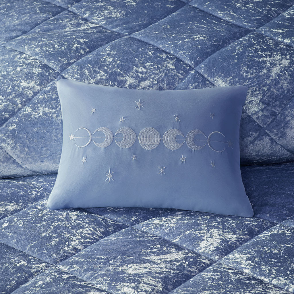 Velvet Duvet Cover Set King Blue Polyester