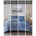 Velvet Comforter Set King Blue Polyester