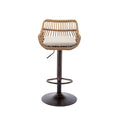 Coolmore Swivel Bar Stools Set Of 2 Adjustable Counter Height Chairs With Footrest For Kitchen, Dining Room 2Pc Set Beige Polyester