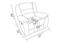 Transitional Microfiber Fabric Recliner Chair Beige Foam Fabric