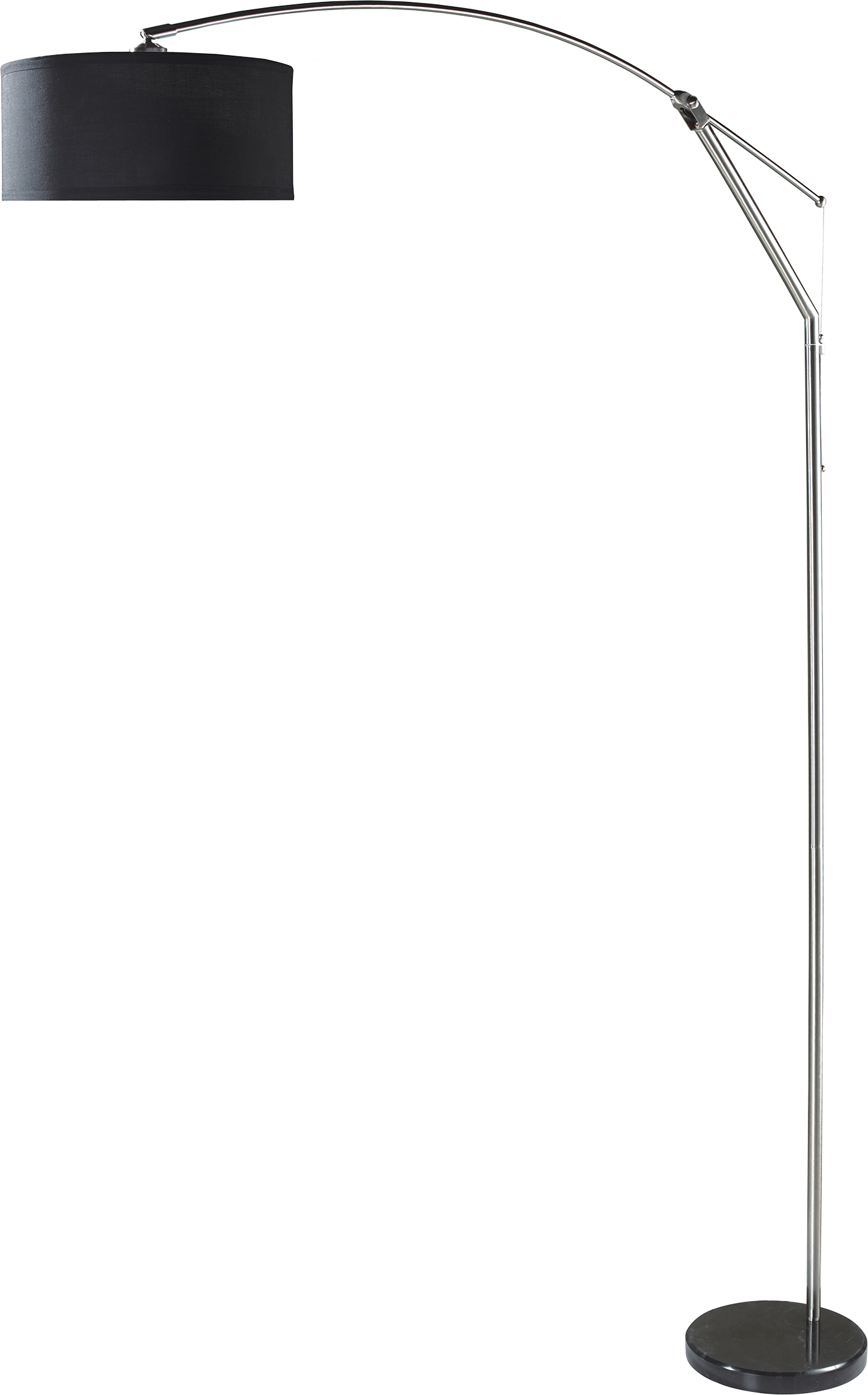 81"H Black Arch With Adjustable Body Floor Lamp 1Pc Ctn 3.03 24.96 Black Metal