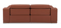 Genuine Italian Leather Power Reclining Sofa Camel Foam Leather