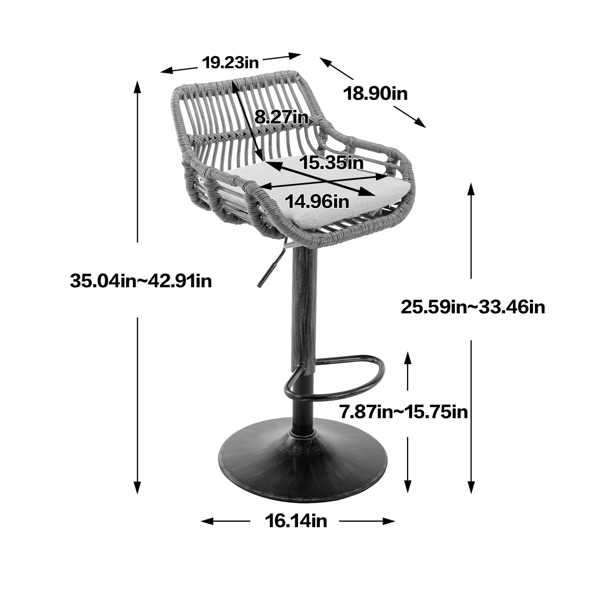 Coolmore Swivel Bar Stools Set Of 2 Adjustable Counter Height Chairs With Footrest For Kitchen, Dining Room 2Pc Set Green Polyester
