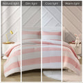 Cotton Cabana Stripe Reversible Comforter Set With Rainbow Reverse Twin Pink Cotton