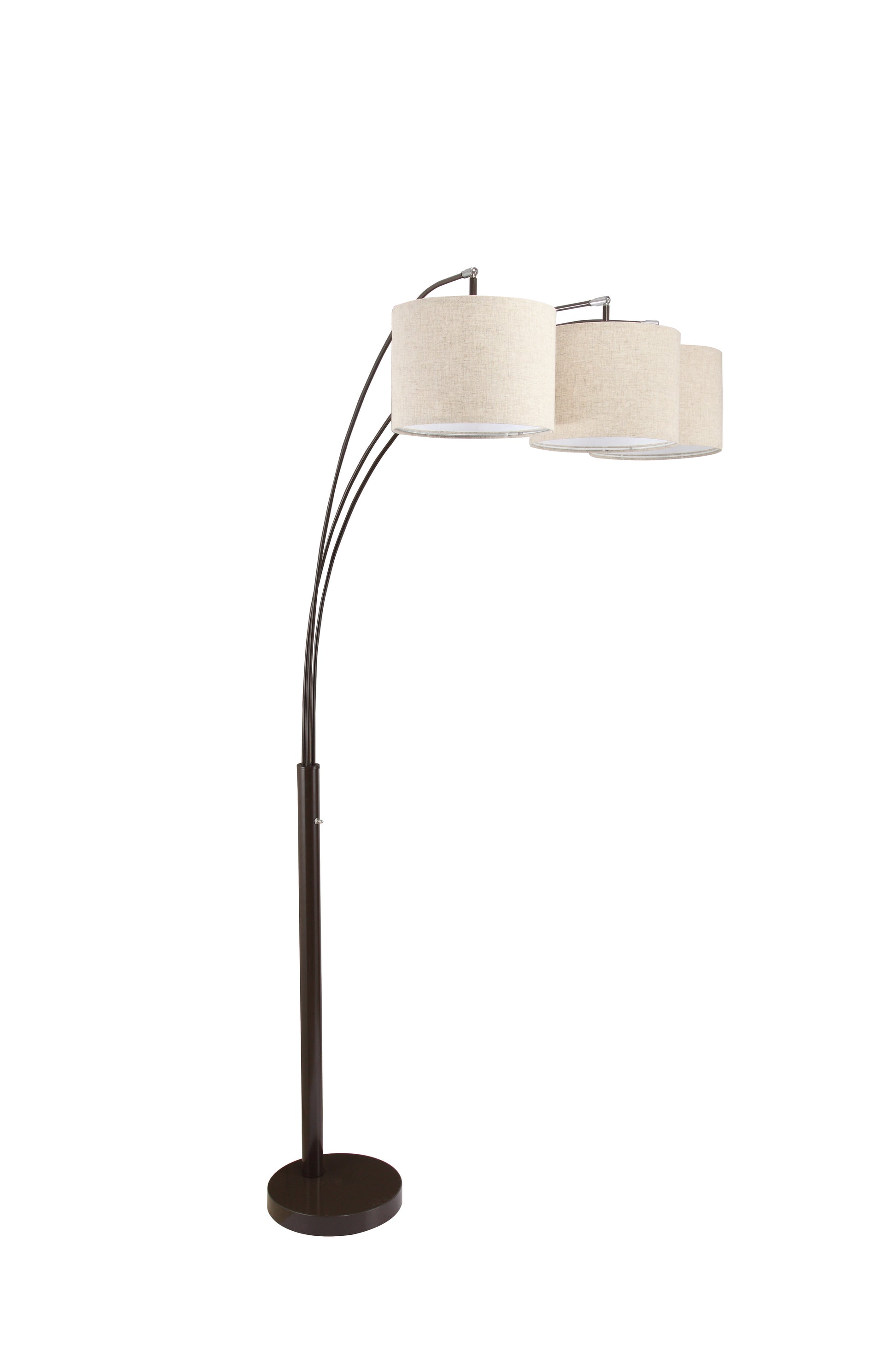 84"H Espresso Triple Shade Floor Lamp 3.65 43.20 Espresso Metal