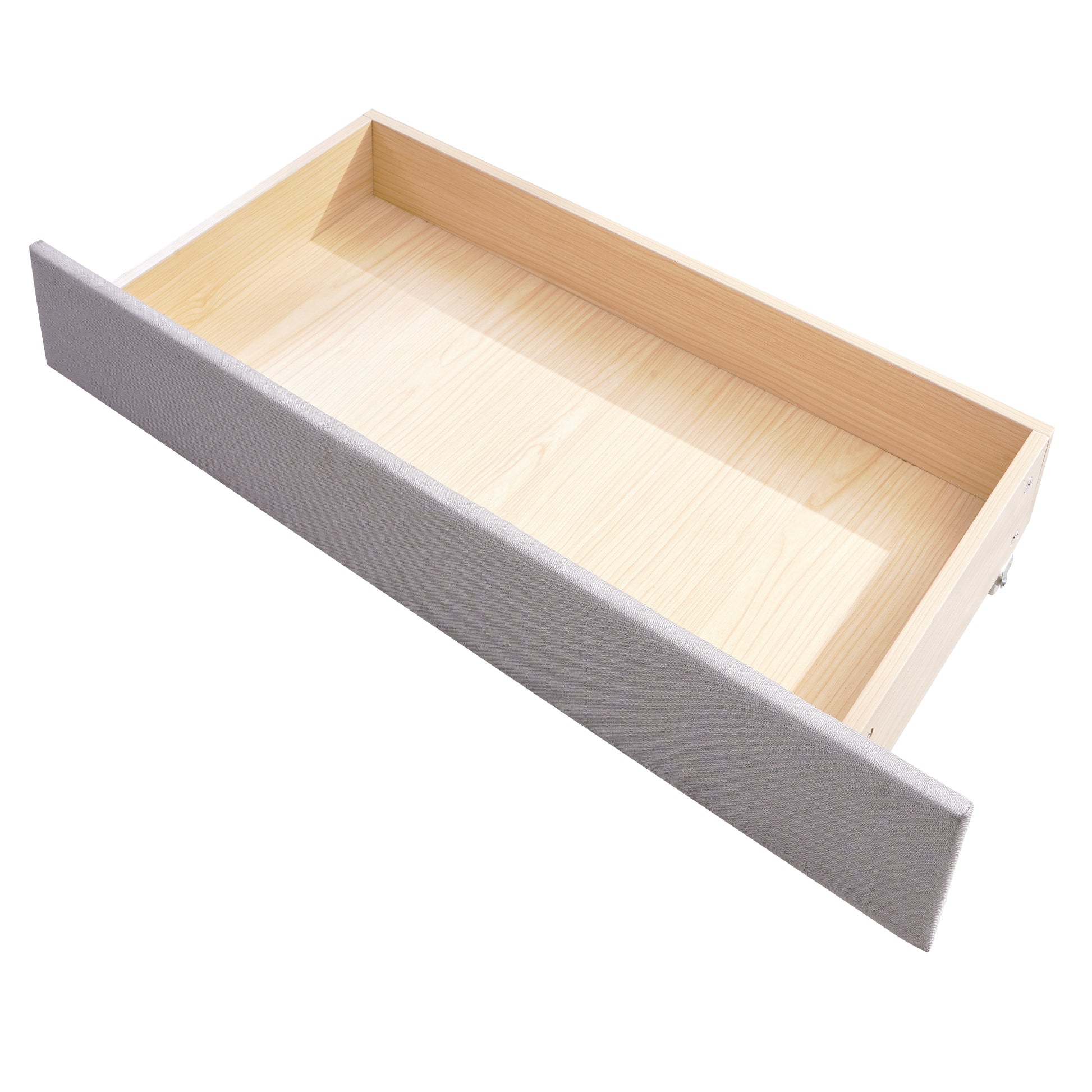 Full Size Upholstered Platform Bed With Storage Headboard, Led, Usb Charging And 2 Drawers, Beige Box Spring Not Required Beige Wood Linen Upholstered