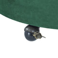 Velvet Upholstered Swivel Chair For Living Room, With Button Tufted Design And Movable Wheels, Including 3 Pillows, Green Green Foam