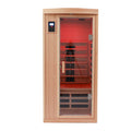 One Person Hemlock Sauna Room Far Infrared Plus Ceramic Tube Heating Indoor Sauna Room For One Person Natural Wood Solid Wood