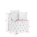 Velvet Upholstered Swivel Chair For Living Room, With Button Tufted Design And Movable Wheels, Including 3 Pillows, Beige Beige Foam