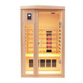 Two Person Indoor Hemlock Sauna Natural Wood Solid Wood