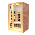 Two Person Indoor Hemlock Sauna Natural Wood Solid Wood