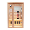 Two Person Indoor Hemlock Sauna Natural Wood Solid Wood