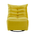 Lazy Chairrotatable Modern Lounge With A Side Pocket, Leisure Upholstered Sofa Chairreading Chair For Small Space Yellow Velvet