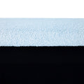 Blue Storage Ottoman Bench For End Of Bed Gold Legs, Modern Grey Faux Fur Entryway Bench Upholstered Padded With Storage For Living Room Bedroom Blue Faux Fur
