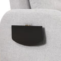 Pull Out Sofa Sleeper 3 In 1 With 2 Wing Table And Usb Charge For Nap Line Fabric For Living Room Recreation Room Grey Gray Foam Linen