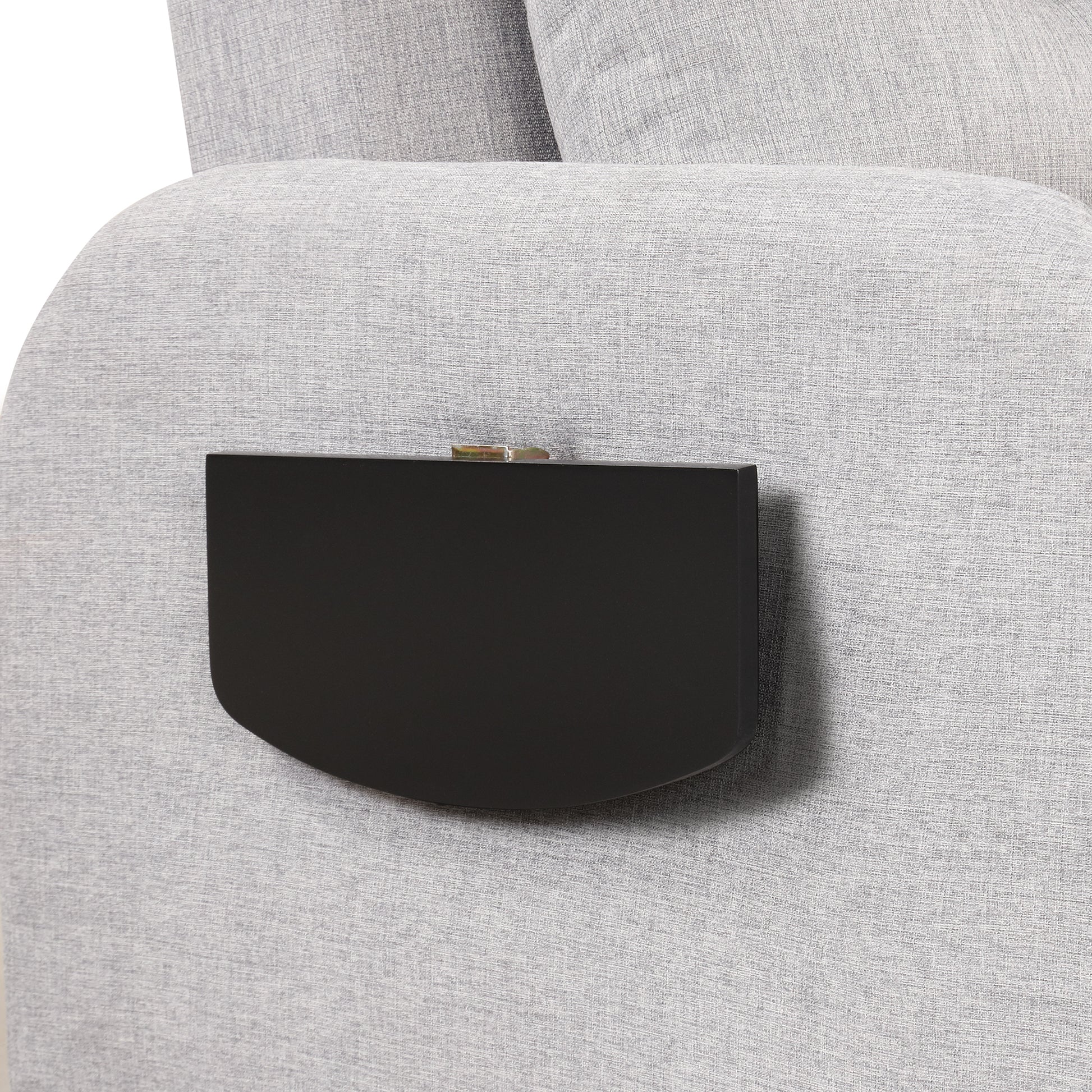 Pull Out Sofa Sleeper 3 In 1 With 2 Wing Table And Usb Charge For Nap Line Fabric For Living Room Recreation Room Grey Gray Foam Linen