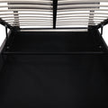 Upholstered Platform Bed With A Hydraulic Storage System, Full Size, Gray Gray Velvet