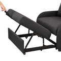 Pull Out Sofa Sleeper 3 In 1 With 2 Wing Table And Usb Charge For Nap Line Fabric For Living Room Recreation Room Black Black Foam Linen