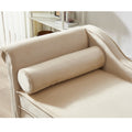 Modern Upholstery Chaise Lounge Chair With Storage Velvet Beige Beige Foam Velvet