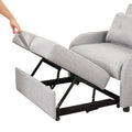 Pull Out Sofa Sleeper 3 In 1 With 2 Wing Table And Usb Charge For Nap Line Fabric For Living Room Recreation Room Grey Gray Foam Linen
