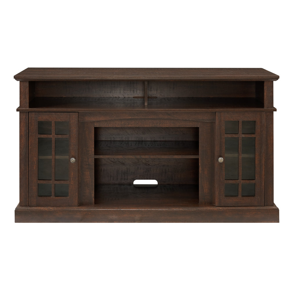 Classic Tv Media Stand Modern Entertainment Console For Tv Up To 65" With Open And Closed Storage Space, Espresso, 58.25"W*15.75"D*32"H Espresso 65 Inches 60 69 Inches American Traditional 65 Inches Mdf