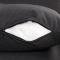 Pull Out Sofa Sleeper 3 In 1 With 2 Wing Table And Usb Charge For Nap Line Fabric For Living Room Recreation Room Black Black Foam Linen