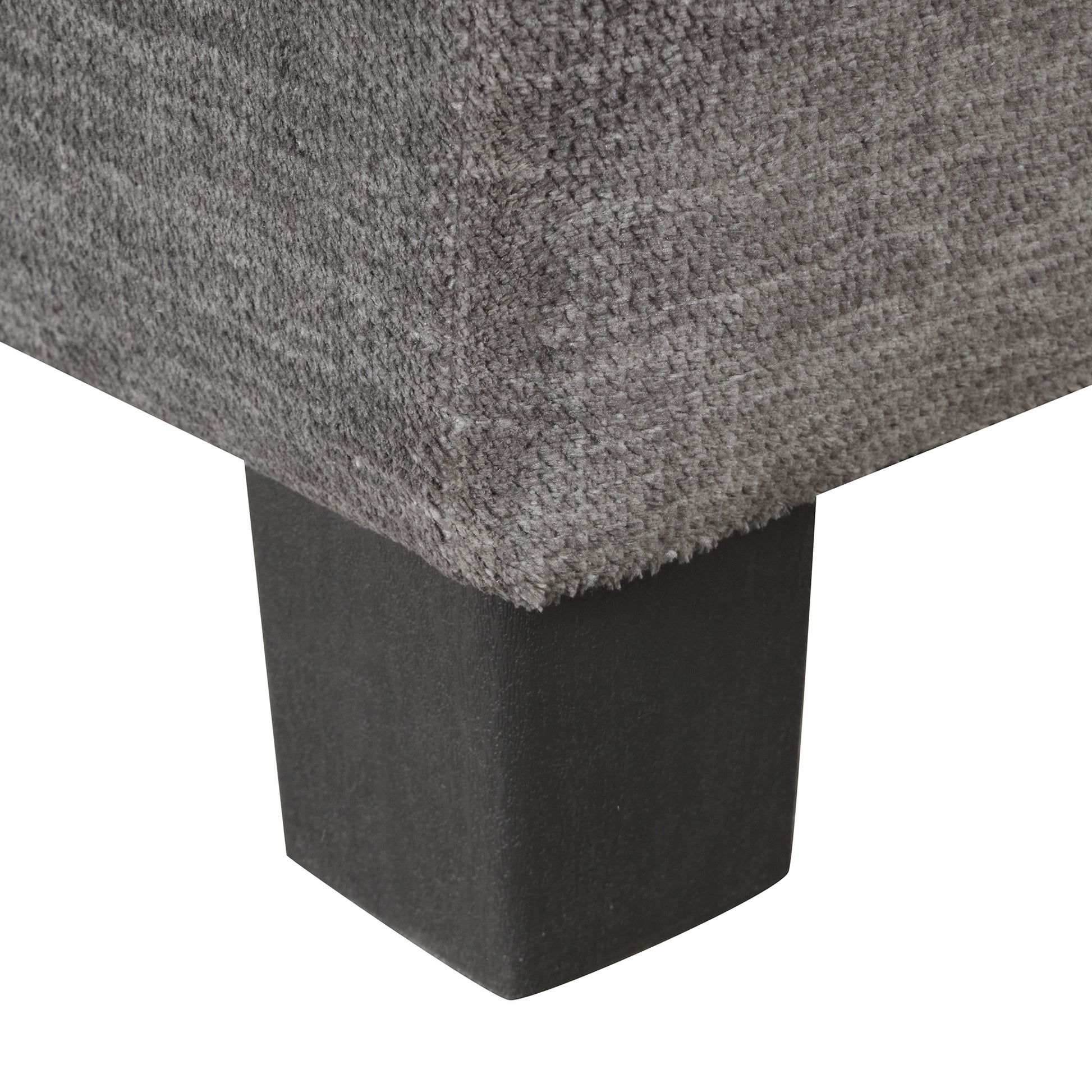 122.1" *91.3" 4Pcs Sectional Sofa With Ottoman With Right Side Chaise Velvet Fabric Dark Gray Dark Grey Foam Velvet