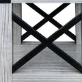 End Table Plaid Grey Oak Mdf Steel