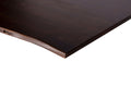 63 Inches Live Edge Dining Table Dark Brown Solid Wood