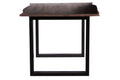 63 Inches Live Edge Dining Table Dark Brown Solid Wood