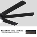 72 In Farmhouse Ceiling Fan With Plywood Blades For Dining Room Black Metal & Wood