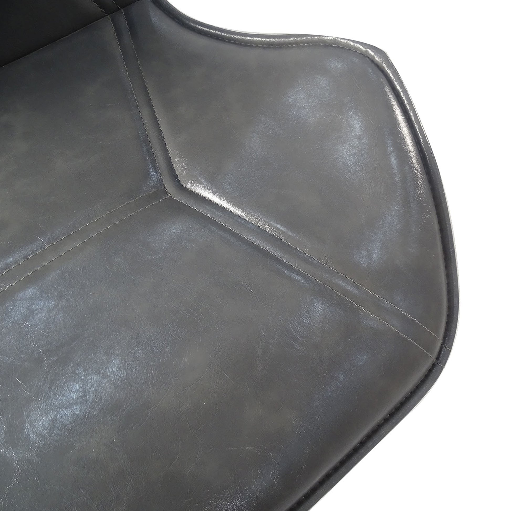 Set Of 2, Leather Bar Chair With High Density Sponge, Pu Chair Counter Height Pub Kitchen Stools For Dining Room,Homes,Bars, Kitchens,Gray Gray Pu