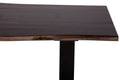 63 Inches Live Edge Dining Table Dark Brown Solid Wood