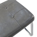 Set Of 2, Leather Dining Chair With High Density Sponge, Rattan Chair For Dining Room, Living Room, Bedroom, Gray Gray Pu