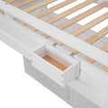Loft Bed With Rolling Cabinet And Desk White White Solid Wood Mdf