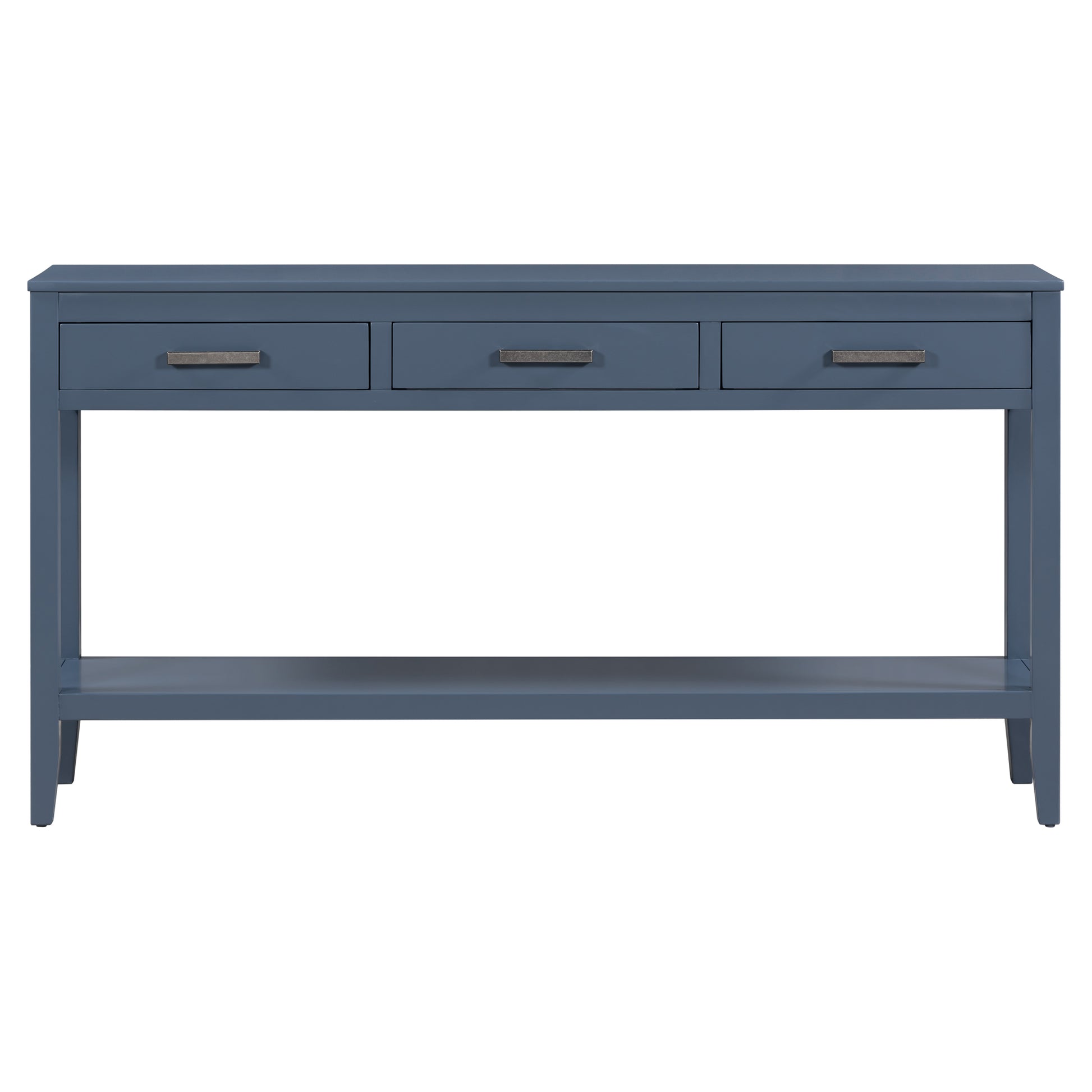 Contemporary 3 Drawer Console Table With 1 Shelf, Entrance Table For Entryway, Hallway, Living Room, Foyer, Corridor Navy Blue Primary Living Space American Design Mdf