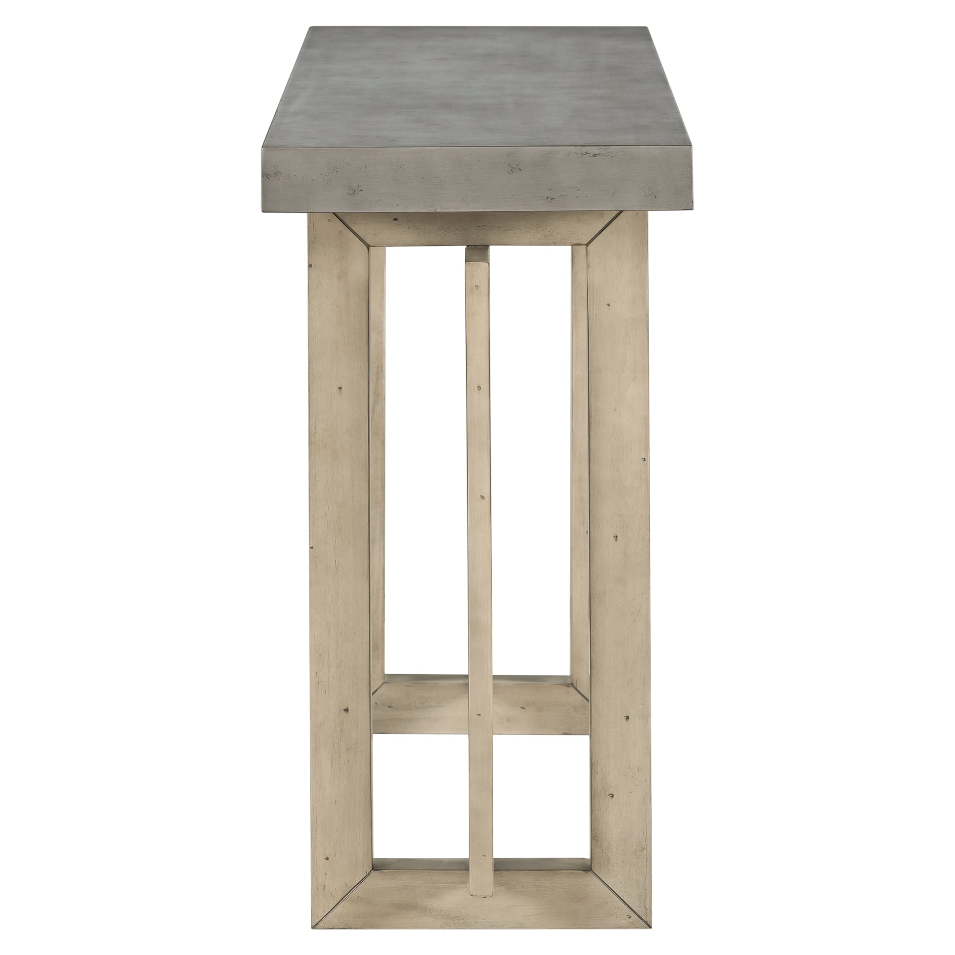 Contemporary Console Table With Wood Top, Extra Long Entryway Table For Entryway, Hallway, Living Room, Foyer, Corridor Gray Solid Wood Mdf