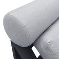 Recliner Patio Chair With Cushions And Ottoman,Waterproof Fabric Soft Cushions With Aluminium Frame Yes Complete Patio Set White Gray Seats 2 Rust Resistant Frame Fade Resistant Cushion Garden & Outdoor Casual Complete Patio Sets Aluminium Aluminium