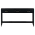 Contemporary 3 Drawer Console Table With 1 Shelf, Entrance Table For Entryway, Hallway, Living Room, Foyer, Corridor Black Primary Living Space American Design Mdf