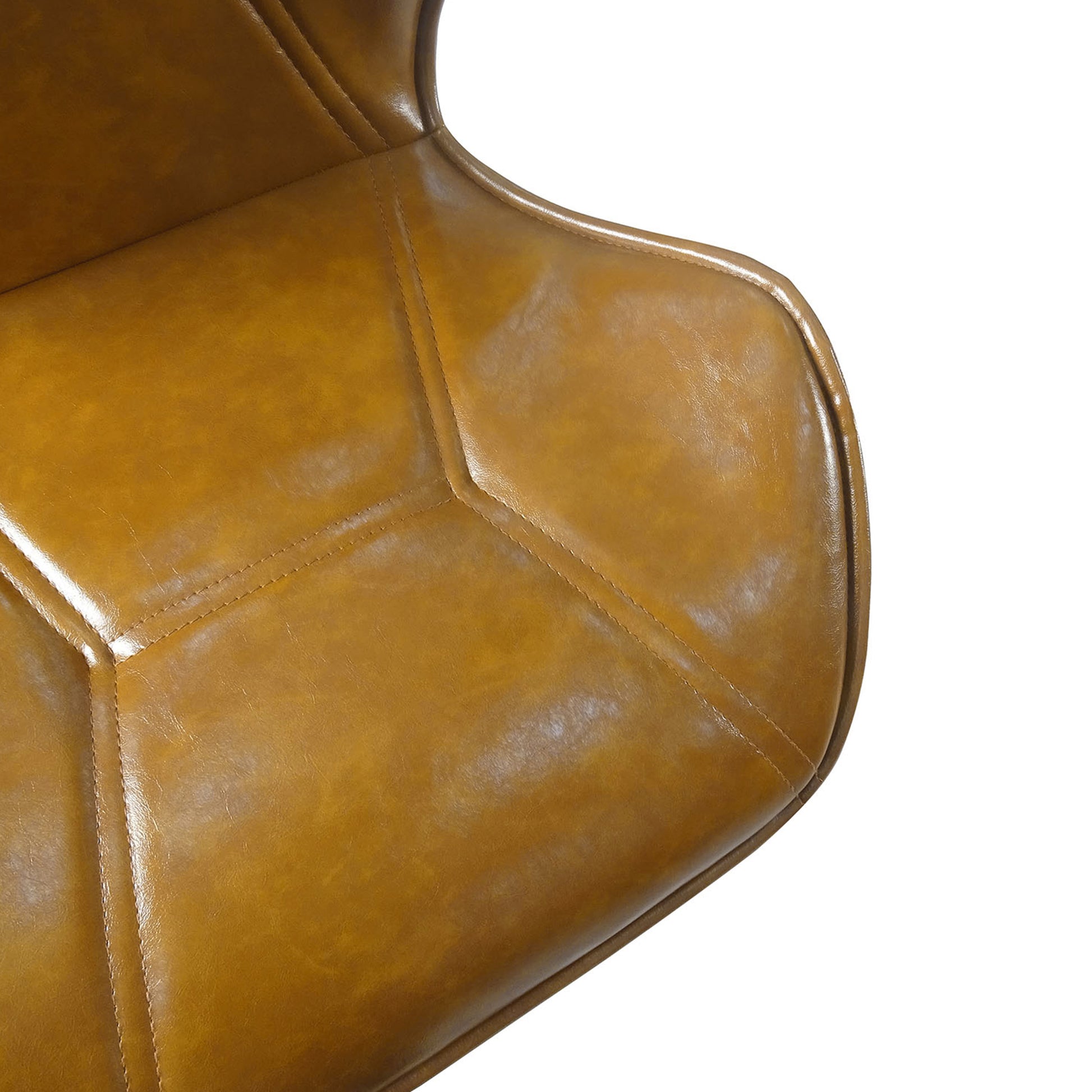 Set Of 2, Leather Bar Chair With High Density Sponge, Pu Chair Counter Height Pub Kitchen Stools For Dining Room,Homes,Bars, Kitchens,Brown Brown Pu
