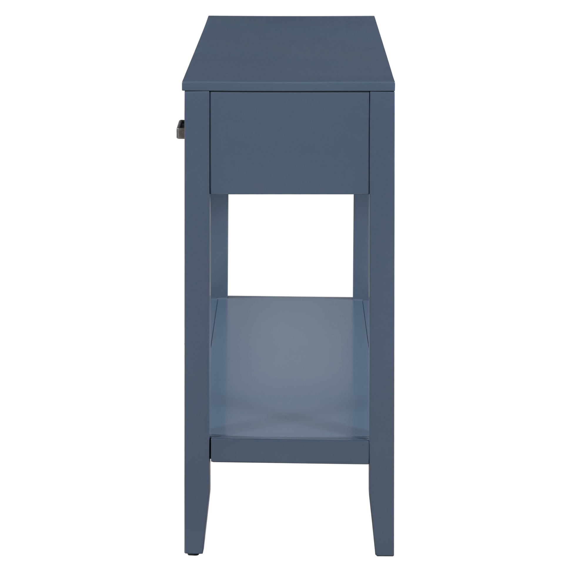 Contemporary 3 Drawer Console Table With 1 Shelf, Entrance Table For Entryway, Hallway, Living Room, Foyer, Corridor Navy Blue Primary Living Space American Design Mdf