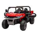 24V Ride On Truck 2 Seater Ride On Utv With 2X200W Motor Ride On Dump Truck With Dump Bed Shovel Ride On Car With Remote Control Electric Vehicle With Non Slip Tyre For Boys Girls Red Plastic