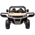 24V Ride On Truck 2 Seater Ride On Utv With 2X200W Motor Ride On Dump Truck With Dump Bed Shovel Ride On Car With Remote Control Electric Vehicle With Non Slip Tyre For Boys Girls Yellow Plastic