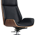 Office Chair Black Genuine Leather