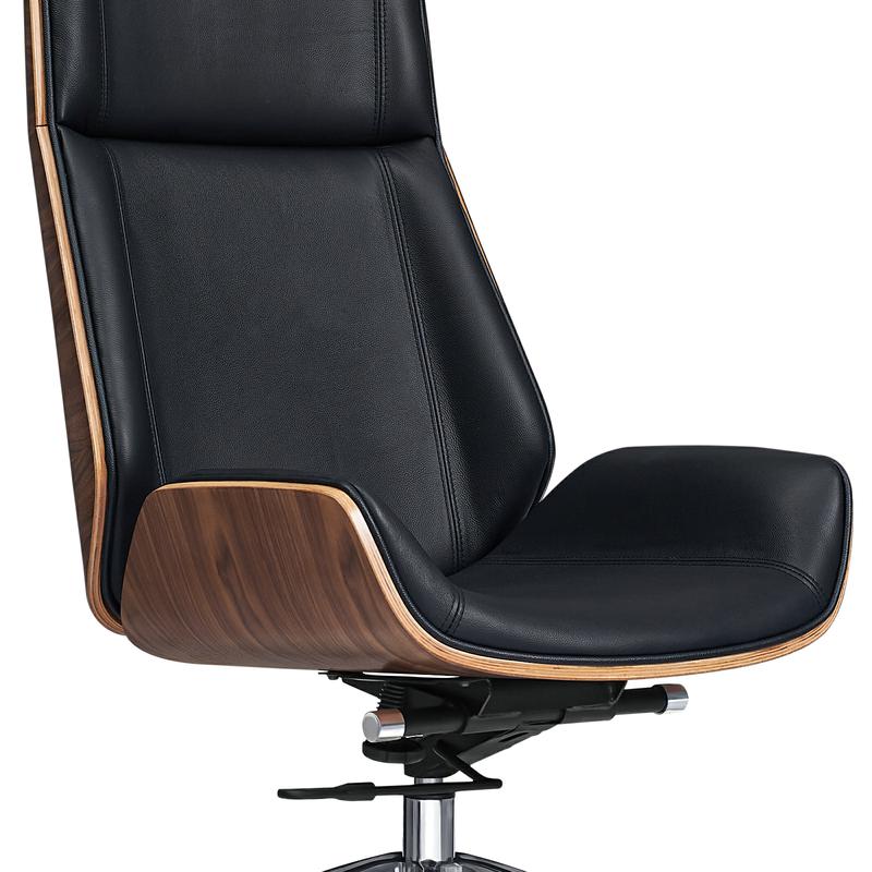 Office Chair Black Genuine Leather