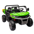 24V Ride On Truck 2 Seater Ride On Utv With 2X200W Motor Ride On Dump Truck With Dump Bed Shovel Ride On Car With Remote Control Electric Vehicle With Non Slip Tyre For Boys Girls Green Plastic