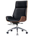Office Chair Black Genuine Leather
