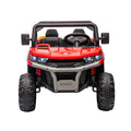 24V Ride On Truck 2 Seater Ride On Utv With 2X200W Motor Ride On Dump Truck With Dump Bed Shovel Ride On Car With Remote Control Electric Vehicle With Non Slip Tyre For Boys Girls Red Plastic