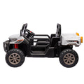 24V Ride On Truck 2 Seater Ride On Utv With 2X200W Motor Ride On Dump Truck With Dump Bed Shovel Ride On Car With Remote Control Electric Vehicle With Non Slip Tyre For Boys Girls White Plastic