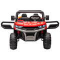 24V Ride On Truck 2 Seater Ride On Utv With 2X200W Motor Ride On Dump Truck With Dump Bed Shovel Ride On Car With Remote Control Electric Vehicle With Non Slip Tyre For Boys Girls Red Plastic